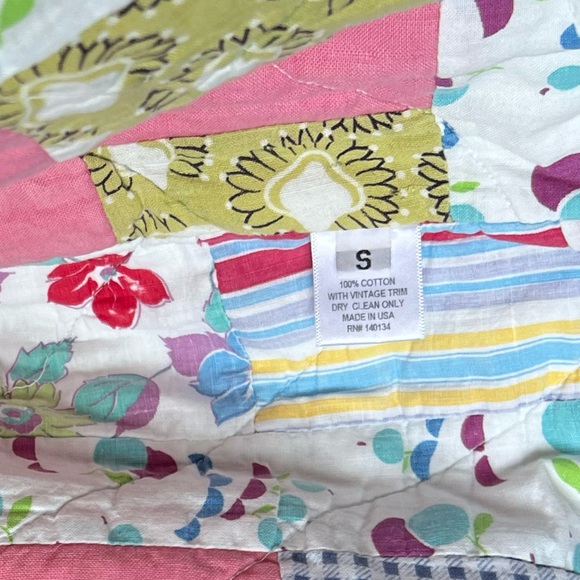 Carleen one of a kind denim jacket with scrap quilt lining size S - Picture 11 of 11